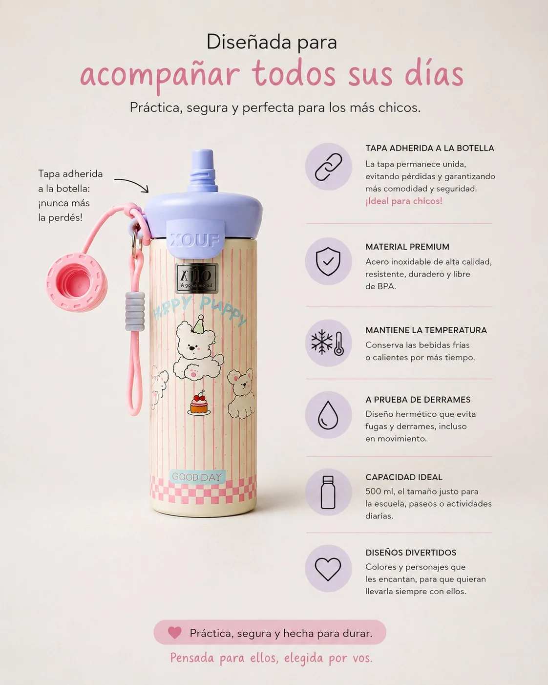 Botella térmica infantil